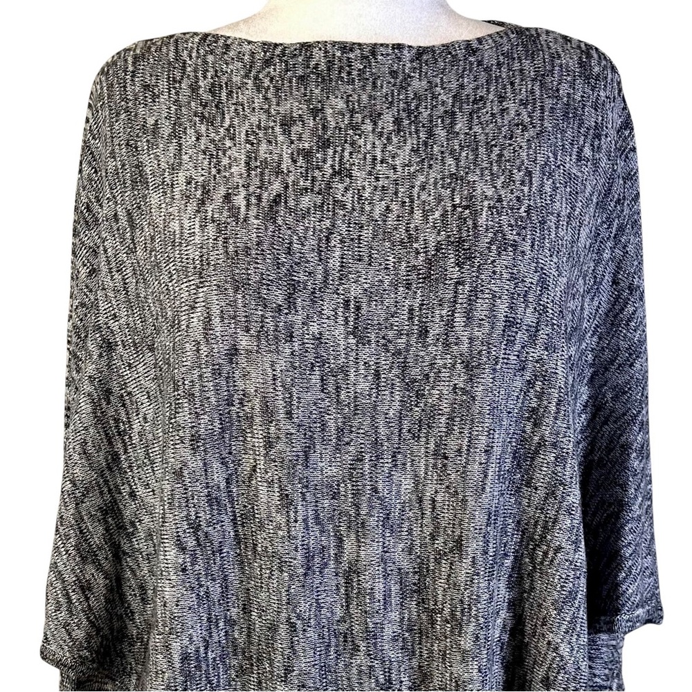 Lululemon Athletica Cashmere Blend Black and Gray Poncho One Size - Picture 4 of 7